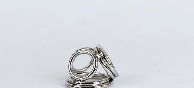 商品已下架菲菲皮革男用不锈钢4环锁精环